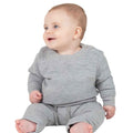 Grau meliert - Side - Larkwood - Sweatshirt Rundhalsausschnitt für Baby