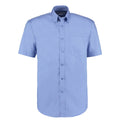 Mittelblau - Front - Kustom Kit - Formelles Hemd für Herren  kurzärmlig