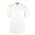 Weiß - Front - Kustom Kit - Formelles Hemd für Herren  kurzärmlig
