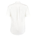 Weiß - Back - Kustom Kit - Formelles Hemd für Herren  kurzärmlig