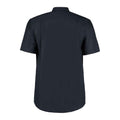 Dunkelblau - Back - Kustom Kit - "Workwear" Hemd für Herren  kurzärmlig