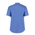 Italienisches Blau - Back - Kustom Kit - "Workwear" Hemd für Herren  kurzärmlig