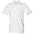 Weiß - Front - Henbury - Poloshirt Stretch für Herren-Damen Unisex