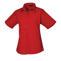 Rot - Front - Premier - Bluse für Damen  kurzärmlig