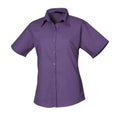 Violett - Front - Premier - Bluse für Damen  kurzärmlig