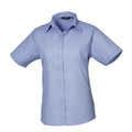 Mittelblau - Front - Premier - Bluse für Damen  kurzärmlig