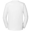 Weiß - Back - Fruit of the Loom - "Iconic 195 Premium" T-Shirt für Herren-Damen Unisex  Langärmlig