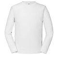 Weiß - Front - Fruit of the Loom - "Iconic 195 Premium" T-Shirt für Herren-Damen Unisex  Langärmlig