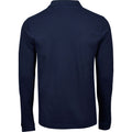 Marineblau - Back - Tee Jays - "Luxury" Poloshirt für Herren  Langärmlig