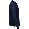 Marineblau - Side - Tee Jays - "Luxury" Poloshirt für Herren  Langärmlig