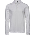 Weiß - Front - Tee Jays - "Luxury" Poloshirt für Herren  Langärmlig