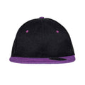Schwarz-Violett - Front - Result Headwear - "Bronx" Snapback Mütze für Herren-Damen Unisex