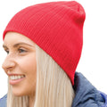 Rot - Back - Result Winter Essentials - Mütze für Herren-Damen Unisex