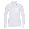 Weiß - Front - Russell Collection - Formelles Hemd Pflegeleicht für Damen  Langärmlig