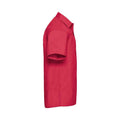 Rot - Side - Russell Collection - Formelles Hemd Pflegeleicht für Herren  kurzärmlig