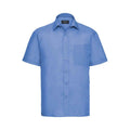 Business-Blau - Front - Russell Collection - Formelles Hemd Pflegeleicht für Herren  kurzärmlig