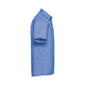 Business-Blau - Side - Russell Collection - Formelles Hemd Pflegeleicht für Herren  kurzärmlig