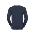 Dunkelblau - Back - Russell Collection - Sweatshirt V-Ausschnitt für Herren