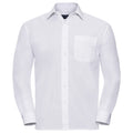 Weiß - Front - Russell Collection - Formelles Hemd Pflegeleicht für Herren  Langärmlig