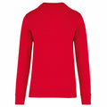 Rot - Back - Kariban - Sweatshirt Rundhalsausschnitt für Herren-Damen Unisex