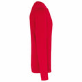 Rot - Side - Kariban - Sweatshirt Rundhalsausschnitt für Herren-Damen Unisex