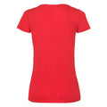 Rot - Back - Fruit of the Loom - T-Shirt V-Ausschnitt für Damen