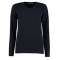 Marineblau - Front - Kustom Kit - "Arundel" Sweatshirt V-Ausschnitt für Damen