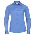 Business-Blau - Front - Russell Collection - Formelles Hemd Pflegeleicht für Damen  Langärmlig