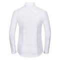 Weiß - Back - Russell Collection - Formelles Hemd für Damen  Langärmlig