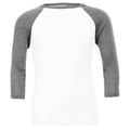 Weiß-Heidekraut - Front - Canvas - T-Shirt für Herren-Damen Unisex - Baseball 3-4 Ärmel