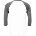 Weiß-Heidekraut - Back - Canvas - T-Shirt für Herren-Damen Unisex - Baseball 3-4 Ärmel