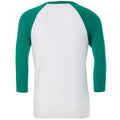 Weiß-Irisches Grün - Back - Canvas - T-Shirt für Herren-Damen Unisex - Baseball 3-4 Ärmel