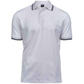 Weiß-Marineblau - Front - Tee Jays - Poloshirt für Herren