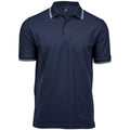 Marineblau-Weiß - Front - Tee Jays - Poloshirt für Herren
