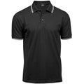 Schwarz-Weiß - Front - Tee Jays - Poloshirt für Herren