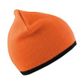 Leuchtend Orange-Schwarz - Front - Result - Mütze wendbar für Herren-Damen Unisex