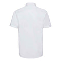 Weiß - Back - Russell Collection - "Oxford" Formelles Hemd Pflegeleicht für Herren  kurzärmlig
