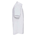 Weiß - Side - Russell Collection - "Oxford" Formelles Hemd Pflegeleicht für Herren  kurzärmlig