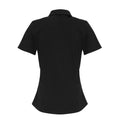 Schwarz - Back - Premier - Formelles Hemd für Damen  kurzärmlig