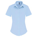 Blassblau - Front - Premier - Formelles Hemd für Damen  kurzärmlig
