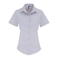 Silber - Front - Premier - Formelles Hemd für Damen  kurzärmlig