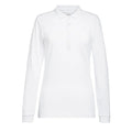 Weiß - Front - Brook Taverner - "Anna" Poloshirt für Damen  Langärmlig