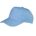 Himmelblau - Front - Result Headwear - "Boston" Baseball-Mütze 5 Segmente für Kinder