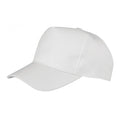 Weiß - Front - Result Headwear - "Boston" Baseball-Mütze 5 Segmente für Kinder