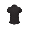 Schwarz - Back - Russell Collection - Hemd Pflegeleicht für Damen  kurzärmlig