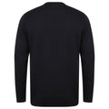 Marineblau - Back - Henbury - Sweatshirt Rundhalsausschnitt für Herren
