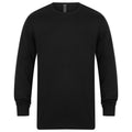 Schwarz - Front - Henbury - Sweatshirt Rundhalsausschnitt für Herren