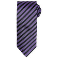 Reiches Violett-Schwarz - Front - Premier - Krawatte für Herren-Damen Unisex