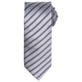 Silber-Dunkelgrau - Front - Premier - Krawatte für Herren-Damen Unisex