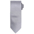 Silber-Weiß - Front - Premier - Krawatte für Herren-Damen Unisex